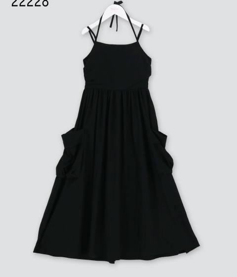 22228 Платье черное (134-164) Deloras