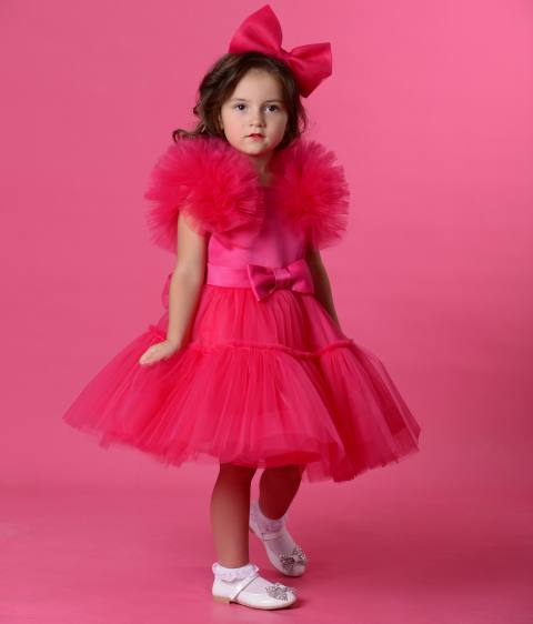 Барби-малышка платье нарядное малина LilaStyle