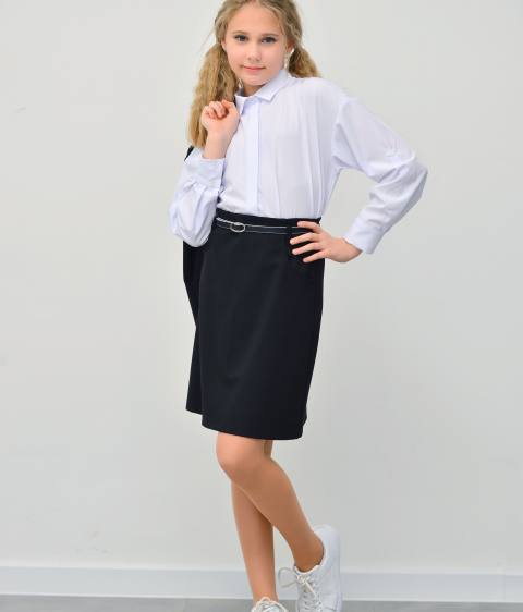 002-23 Блуза для девочки белая Desty (146-164)